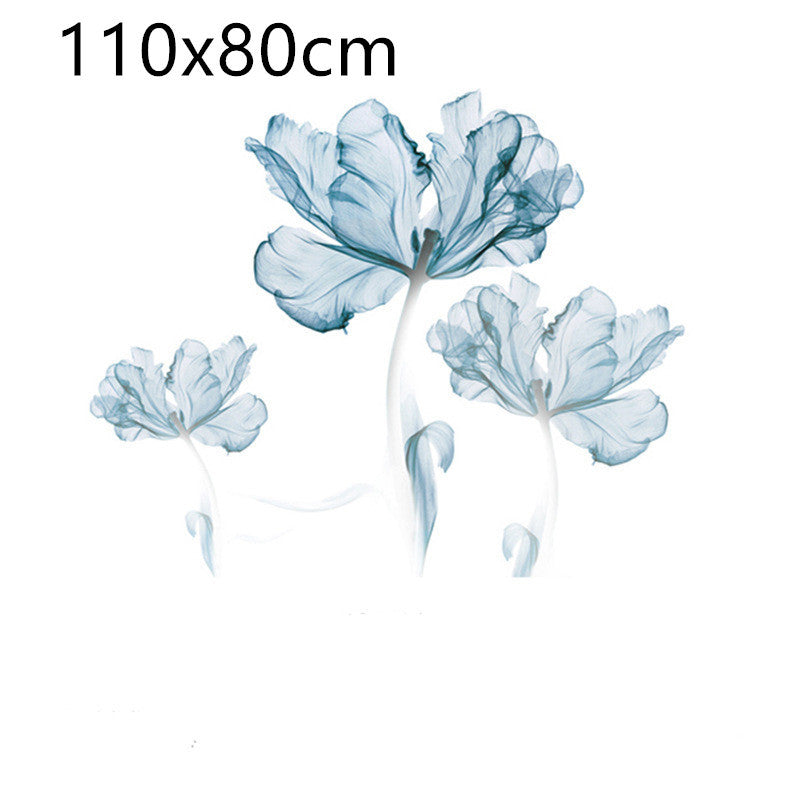 Creative Nordic blue flower wall stickers